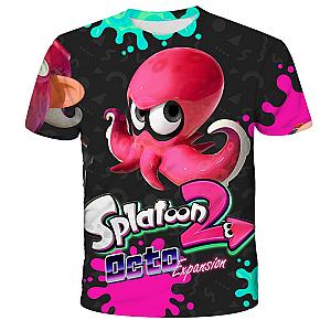 Splatoon 2 Inkling Squid Graphic Octo Extension Pink Octopus T-shirt