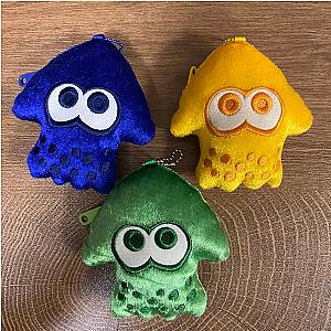 10cm Blue Yellow Green Splatoon Inkling Squid Plush Keychain