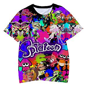 Splatoon 3 Colorful Inkling Boy And Girl Shooting Game T-shirt