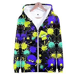 Splatoon 3 Purple Green Octopus Squid Game Zipper Sweatshirt