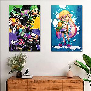 Splatoon Video Games Inkling Boy And Girl Wall Art Canvas Vertical Posters