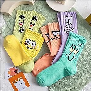 Spongebob Patricks Star Squidward Tentacles Cartoon Theme Socks