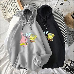 SpongeBob Cartoon Patrick Star Bubble Cartoon Print Hoodies