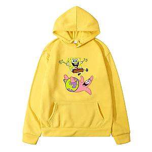 Spongebob Patrick Star Jump Cartoon Character Print Hoodies