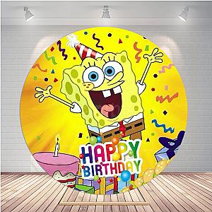 SpongeBob Round Patrick Star SpongeBob Square Pants Kids Boy Party Birthday Background