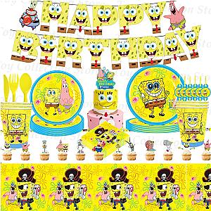 Cartoon Spongebob Squarepants Party Decoration Kids Party Supplies