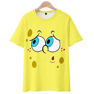 SpongeBobs Piestars 3D Cute Cartoon Face T Shirt