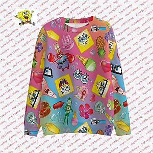 Spongebob Cartoon Characters 3D Print Long-Sleeve Shirts