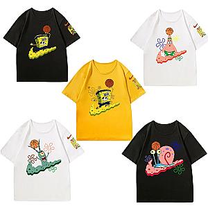 Spongebob Squarepants Kawaii Short Sleeved Basketball Sportswear T-Shirt