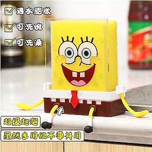 Kawaii Spongebob Wipe Acrylic Kitchen Drain Rack