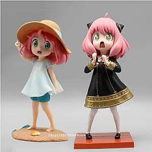 Spy X Family Figures - 18cm Anime Summer Beach Anya Forger Action Figure Uniform Anya