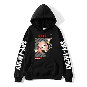 spy x family hoodies spy x family anya senpai long sleeve pullover hoodie