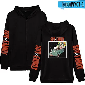 spy x family hoodies spy x family colorful zipper pullover hoodie
