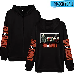 spy x family hoodies spy x family zipper long sleeve pullover hoodie