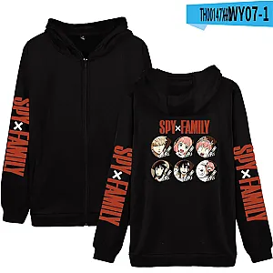 spy x family hoodies spy x family funny meme zipper pullover hoodie
