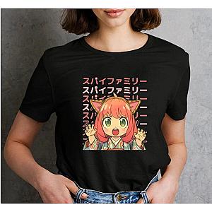 spy x family t shirts anya forger cute black t shirt