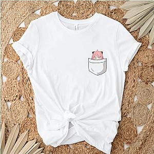 spy x family t shirts anya forger heh meme pocket t shirt