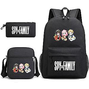 SPY×FAMILY Cartoon Characters Print Backpack Schoolbag Shoulder Bag Pencil Case