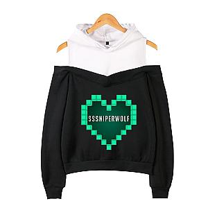 SSSniperWolf Off Shoulder Printed Hoodies