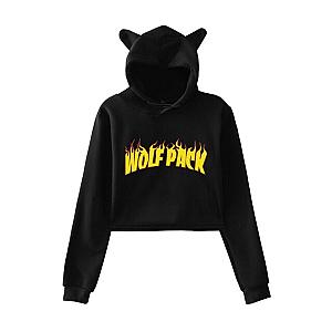 SSSniperWolf Cat Cropped Crop Top Print Hoodies