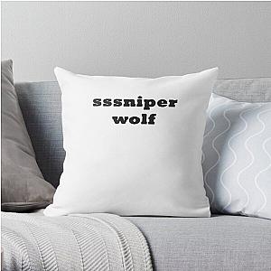 SSSniperWolf Pillows - SSSniperWolf Black Throw Pillow RB1207