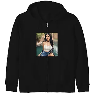 SSSniperWolf Zipped Hoodies - Poolside Casual Portrait