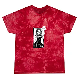 SSSniperWolf T-Shirts - Red Tie-Dye Anime Graphic