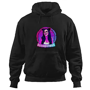 SSSniperWolf Hoodies - Neon Cat Ear Portrait