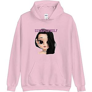 Sssniperwolf Hoodies - Cute Pink Chibi Sssniperwolf Hoodie