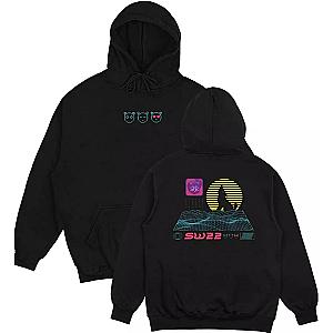 SssniperWolf Hoodies - Sssniperwolf Black Crop Printed Pullover Hoodie