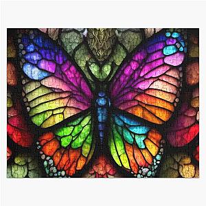 Stained Glass Butterfly by Perceptual Paradox Creations Jigsaw Puzzle