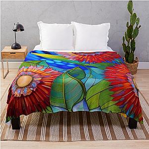 Red Stained Glass Throw Blanket