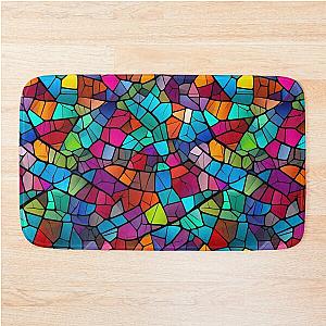 Colored Stained Glass Bath Mat