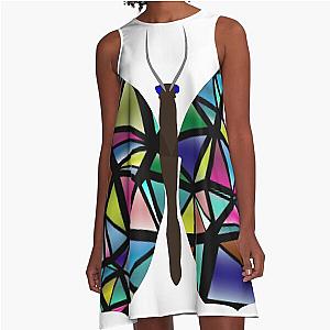 Stained glass Butterfly A-Line Dress