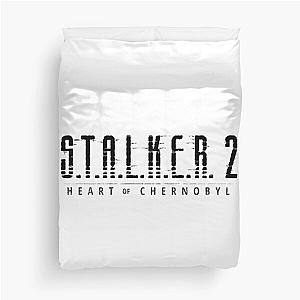 Black S.T.A.L.K.E.R. 2: Heart of Chernobyl logo - Stalker 2 game Duvet Cover