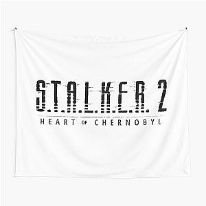 Black S.T.A.L.K.E.R. 2: Heart of Chernobyl logo - Stalker 2 game Tapestry