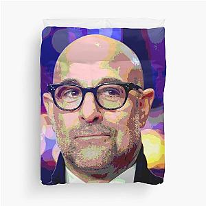 Stanley Tucci Portrait Duvet Cover