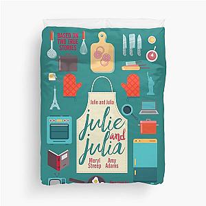 Julie and Julia, minimalist movie poster,  Duvet Cover