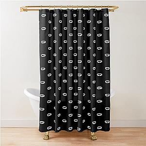 Stanley Tucci Logo with a belt in black Shower Curtain