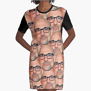 Stanley Tucci head design Graphic T-Shirt Dress