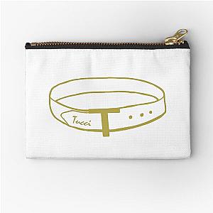 Stanley Tucci Logo with a belt in gold Zipper Pouch