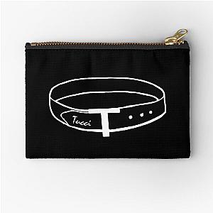 Stanley Tucci Logo with a belt in white Zipper Pouch