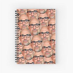 Stanley Tucci head design Spiral Notebook