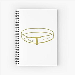 Stanley Tucci Logo with a belt in gold Spiral Notebook