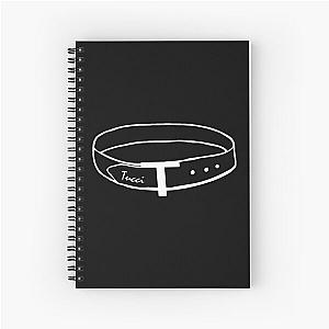 Stanley Tucci Logo with a belt in white Spiral Notebook