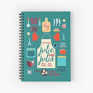 Julie and Julia, minimalist movie poster,  Spiral Notebook