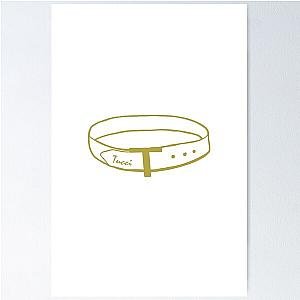 Stanley Tucci Logo with a belt in gold Poster