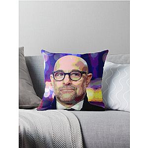 Stanley Tucci Portrait Throw Pillow