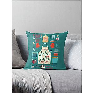 Julie and Julia, minimalist movie poster,  Throw Pillow