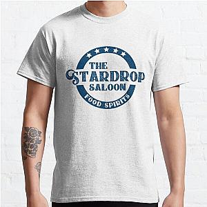 Stardew Valley T-Shirts - The Stardrop Saloon Pub Logo | Stardew Valley | Navy Logo Classic T-Shirt